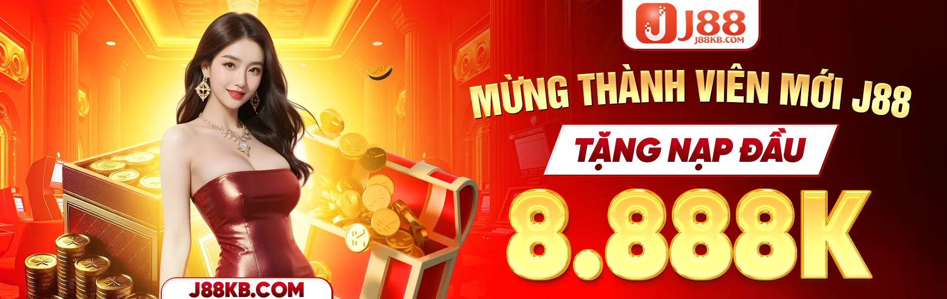 Chào mừng thành viên mới J88 tặng ngay 8888K nạp đầu